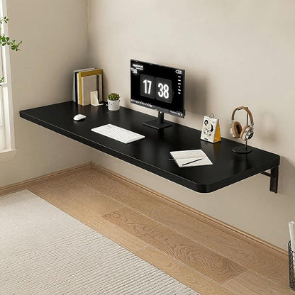 Wall Mounted Folding Table, Folding Desk, The Preferred Choice for Garages and Sheds/Home Offices/Laundries/Home Bars/Kitchens (Black, 47.22" D x 19.68" W)