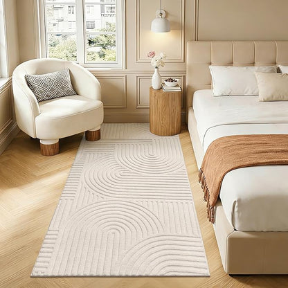 Pauwer 3x6 Washable Area Rugs for Living Room Modern Beige Solid Color Soft Fluffy Rugs for Bedroom Non Slip Boho Accent Indoor Mat Floor Carpet Cover for Kids Dining Room Kitchen Office