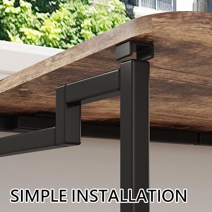 JSB Folding Desk for Small Spaces,Mobile Portable Rolling Laptop PC Table on Wheels,Foldable Computer Desk for Home Office,Bedroom,Dorm,Space Saving (Rustic & Brown, 27.6")