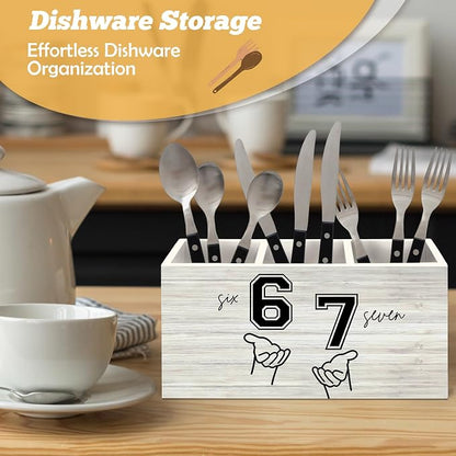 67 Meme Funny Gag Gifts Pen Holder Organizer for Desk Accessories, 6 7 Six Seven Brainrot Birthday Party Decorations for Stuff Merch Classroom Office Desk Decor