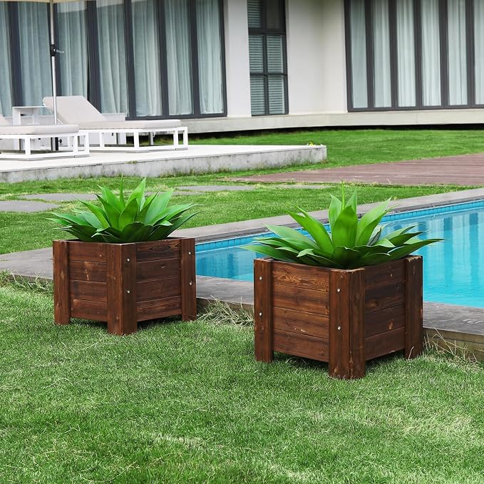 Ferrgoal 28" Agave Plant Artificial,UV Resistant Faux Outdoor Plants | Large Faux Plant for Indoor Outdoor, Faux Succulents Plants for Home Décor Balcony Garden Courtyard Housewarming