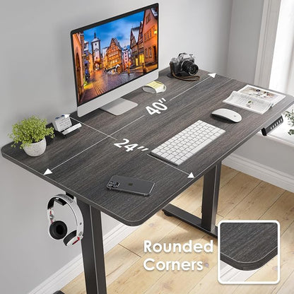 STARY Electric Standing Desk Adjustable Height Sit Stand Home Office Desk with Splice Board