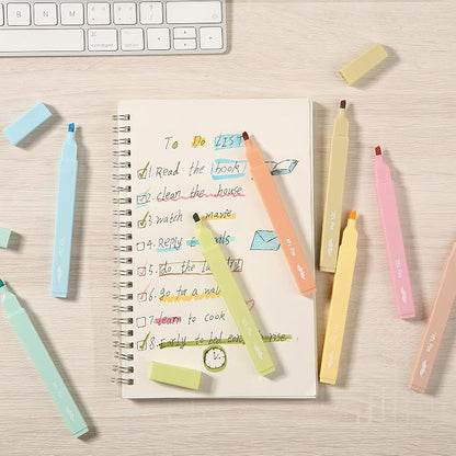 Mr. Pen- Aesthetic Highlighters No Bleed, 8 Pack, Pastel Colors, Chisel Tip | Cute Highlighters Assorted Colors for Journaling, Highlighting, Underlining, Fast Dry, Back to School Supplies