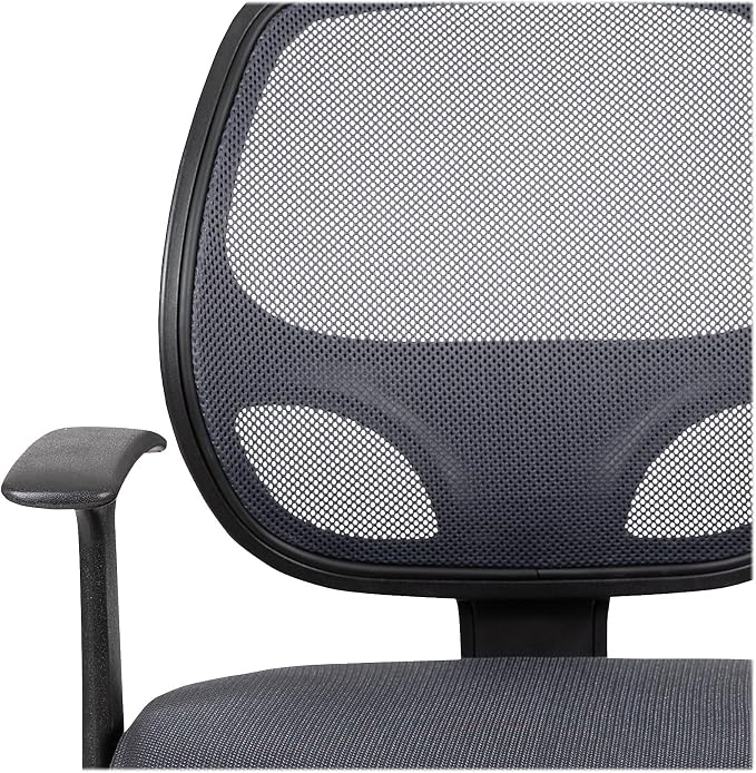 Flash Furniture Flash Fundamentals Mid-Back Gray Mesh Swivel Ergonomic Task Office Chair with Arms