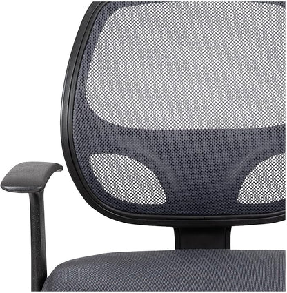 Flash Furniture Flash Fundamentals Mid-Back Gray Mesh Swivel Ergonomic Task Office Chair with Arms