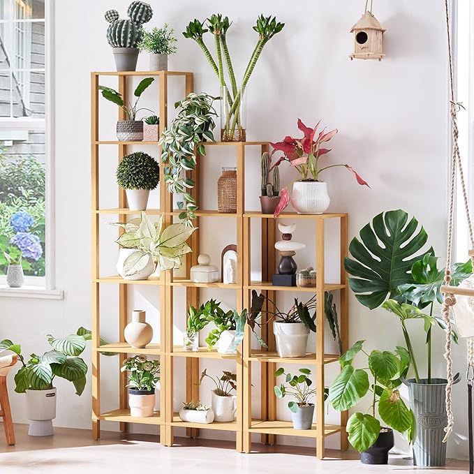 YUFAM 66in Tall Bookshelf 6-Tier Small Narrow Bookcase, Skinny Book Shelf for Small Space, Farmhouse Slim Shelf with Storage, Wood Freestanding Display Thin Bookshelves for Living Room, Natural