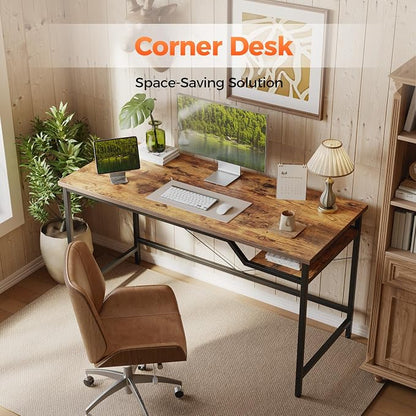 Mericonia 48 inch Computer Desk, Gaming Desk for Small Spaces, Modern Simple Style Table for Home Office, Study Student Writing Table