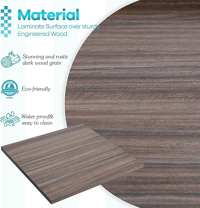 Kaboon 36x24 inches Tabletop, Solid One-Piece Desktop for Sit Stand Desk, Double Desks, L Desk DIY,Wood Countertop Home or Commercial Use,1 inch Thick, Eucalyptus