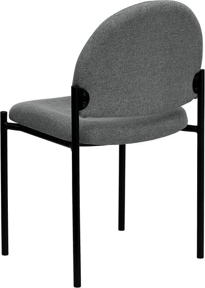 Flash Furniture Tania Comfort Gray Fabric Stackable Steel Side Reception Chair