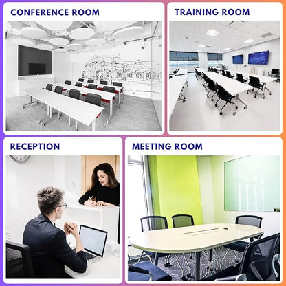 2 Pack Stackable & Foldable Conference Room Chairs with Lumbar Support, Armrest - Ergonomic Mesh Bouncing Back for Office Meeting, Conference, Reception and Training Room Chair