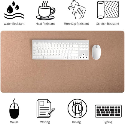 Bloss Gold Desk Mat 31.5x15.7 Inches, Desk Matt for Desktop, Waterproof Large Desk Pad, Computer Mat for Office/Home/Decor/Christmas Desk Mat