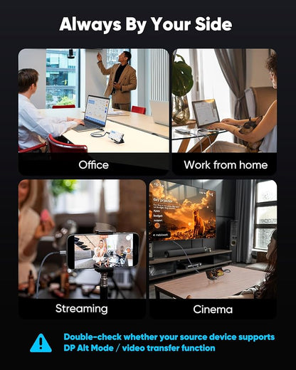 Highwings USB C to HDMI Cable @60Hz, USB-C (4K HDMI) 10 feet, [Thunderbolt 3/4 Compatible] Type-C to HDMI Cord for iPhone 16/15 Series, MacBook Pro/Air, iPad, Surface, Galaxy, XPS, and More