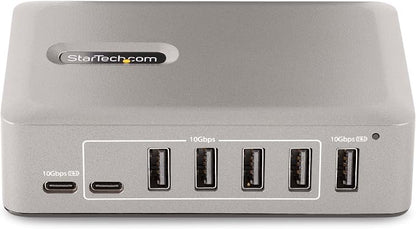 StarTech.com 10-Port USB-C Hub - 8X USB-A/2x USB-C - Self-Powered w/65W Power Supply - USB 3.1 10Gbps - Desktop/Laptop USB Hub w/USB-IF Certified 3ft Locking Cable, USB C Splitter, TAA