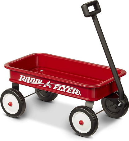 Radio Flyer Mini Classic Red Wagon for Kids, 16.5" Toy Wagon For Kids Aged 1.5+, Play-Size Version of the Classic, Durable Rolling Wheels & Steel Body, Working Handle, For Toys, Crafts & Gift Displays