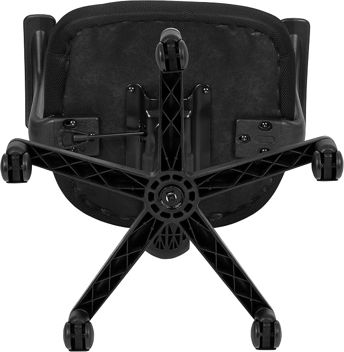 Flash Furniture Flash Fundamentals Mid-Back Black Mesh Swivel Ergonomic Task Office Chair with Arms