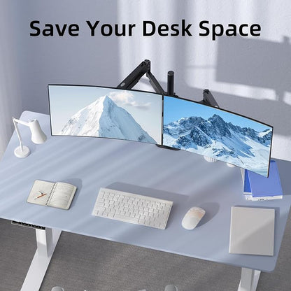 Suptek Dual Monitor Mount Stand-Height Adjustable Gas Spring Monitor Arm Desk Mount for 2 Computer Screens 17 to 32 inches - Each Arm Holds up to 22lbs (MD8822)