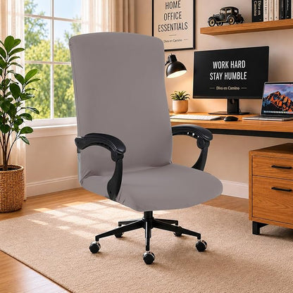 DIVA EN CAMINO DEC Universal Stretch Office Chair Cover with Durable Zipper, Soft Slipcover for Desk or High Back Chair