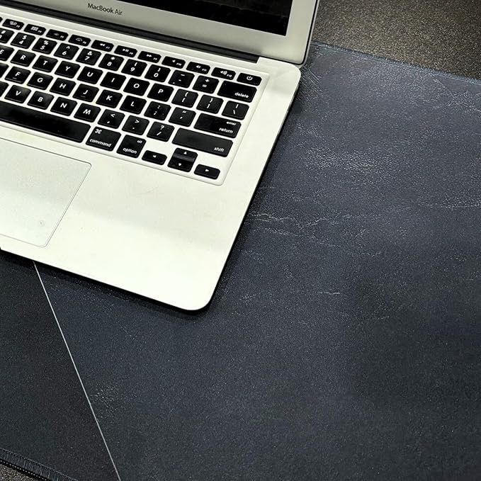 Black Stone Mouse Pad – Extra Large Desk Mat for Keyboard and Mouse | Minimalist Gaming Mouse Pad, Laptop Desk Mat, Non-Slip Rubber Base, Modern Workspace Accessory