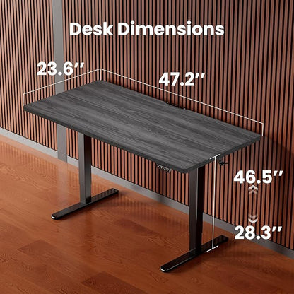 ErGear Height Adjustable Electric Standing Desk, 48 x 24 Inches Sit Stand up Desk, Memory Computer Home Office Desk, Grey
