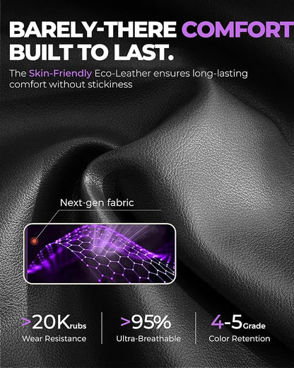 GTPLAYER Gaming Chair with Footrest, Big and Tall Game Chair 350lb Racing Style Computer Chair, Ergonomic Executive Office Chair High Back with Lumbar Support and Recliner, Purple