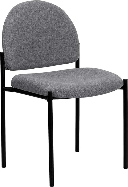 Flash Furniture Tania Comfort Gray Fabric Stackable Steel Side Reception Chair