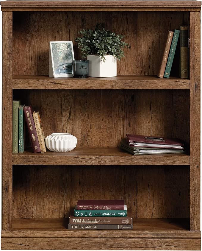 Sauder Miscellaneous Storage 3-Shelf Bookcase/ Book shelf, Sindoori Mango finish