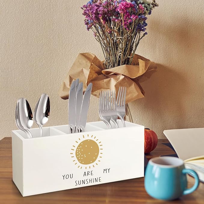 You Are My Sunshine Wooden Pen Pencil Holder for Desk, Boho Sunshine Nursery Wood Makeup Brush Toothbrush Holder Organizer for Toddler Kids Room Bedroom Playroom Nursery Classroom