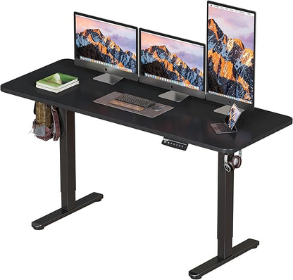 BIZUM Electric Standing Desk 63 x 24 Inch Computer Desk-Gaming Desk Black Home Office Desks Height Adjustable Memory Stand Up Computer Workstation