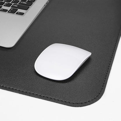 AFIING Black Desk Mat 31.5" x 12", Leather Desk Pad | Waterproof PU Leather, Non-Slip Rubber Base, Desk Protector, Office & Home