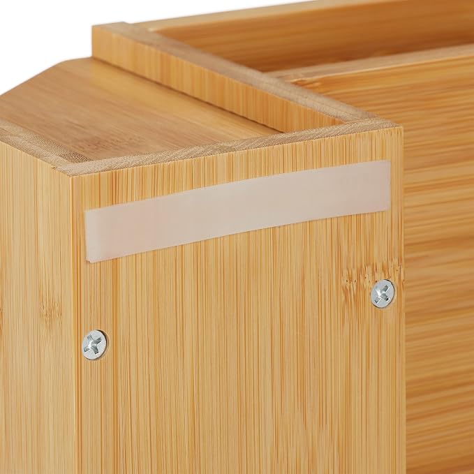 Relaxdays Bamboo Monitor Stand, Natural, 16 x 57.5 x 25 cm