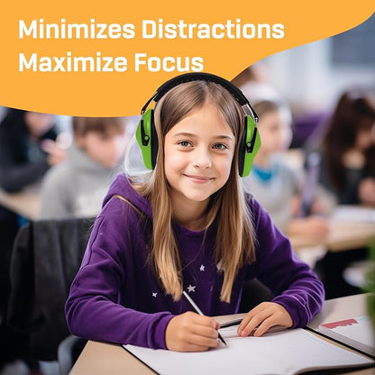Vanderfields Hearing Protection Ear Muffs - Over 31 dB (2K Hz) Broad Noise Cancelling Sound Reduction Earmuffs for Kids 3-12