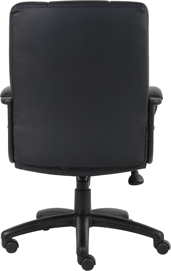 Boss Office Products Caressoft Executive Mid Back Chair in Black (B7906)