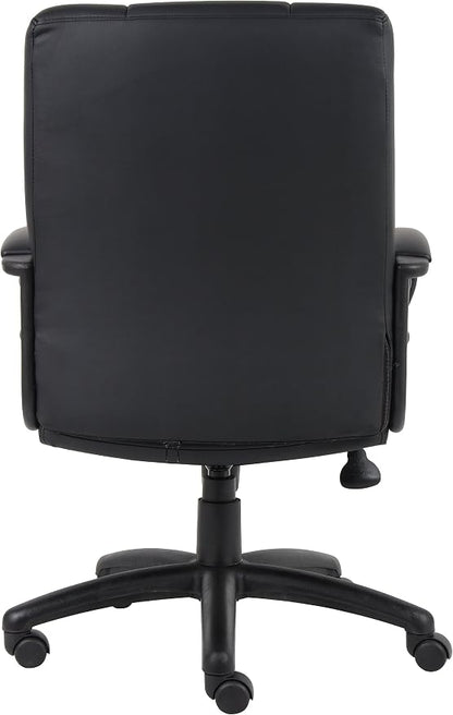 Boss Office Products Caressoft Executive Mid Back Chair in Black (B7906)