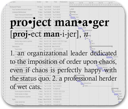 Project Manager Definition Funny Mouse Pad