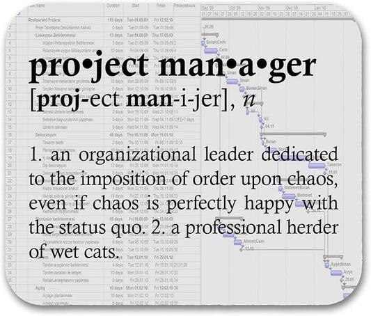 Project Manager Definition Funny Mouse Pad