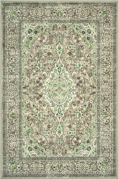 Goideal Washable Entry Rug 2x3, Sage Green Small Area Rugs Non Slip, Indoor Low Pile Carpet with Rubber Backing for Bathroom Kitchen Entryway Office
