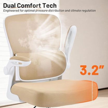 AreShark Drafting Office Chair - Ergonomic Tall Office Chair with Adjustable Footrest Ring - Counter Height Adjustable Rolling Standing Desk Chair with Lumbar Support and Flip-up Armrests for Home