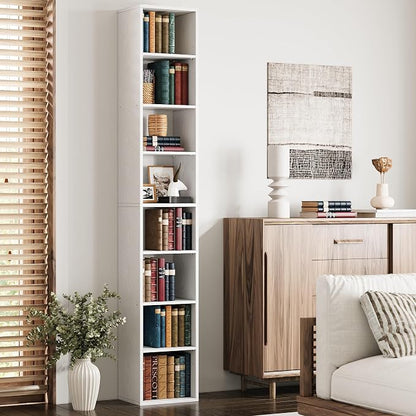 IRONCK 8 Tiers Bookshelf, Floor Standing Display Storage Shelves 71 in Tall Bookcase, Easy to Match for Living Room, Office, Study, Bedroom
