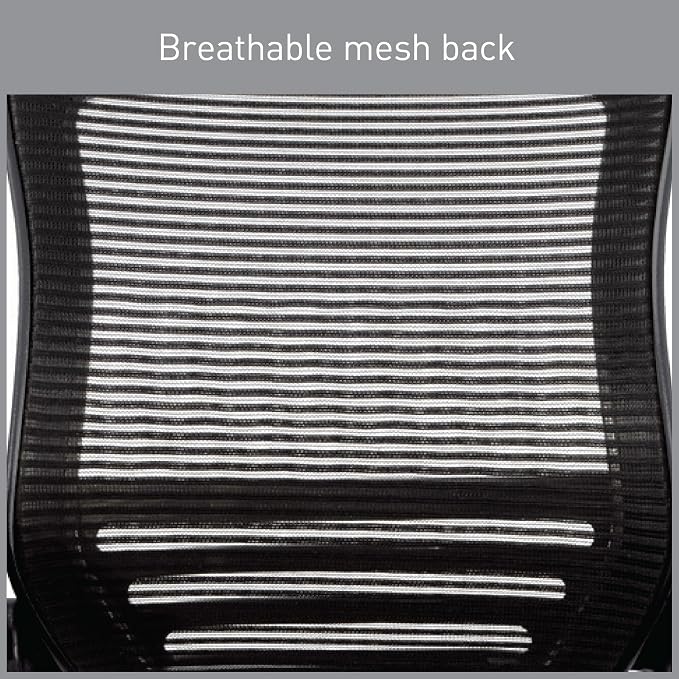 Realspace® Calusa Mesh Mid-Back Chair, Black