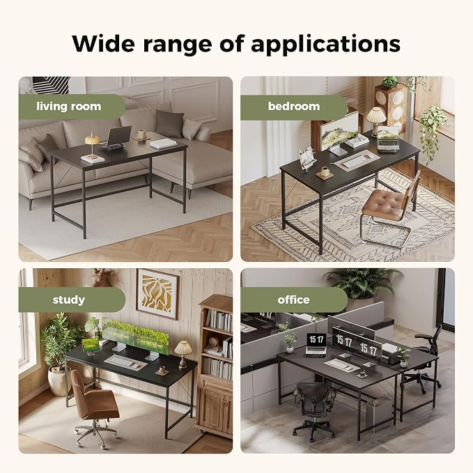 Mericonia 48 inch Computer Desk, Gaming Desk for Small Spaces, Modern Simple Style Table for Home Office, Study Student Writing Table