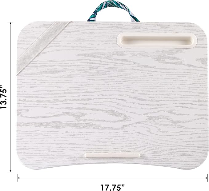 LAPGEAR Designer Lap Desk with Phone Holder and Device Ledge - Tropical Palm Leaves - Fits up to 15.6 Inch Laptops - Style No. 45427
