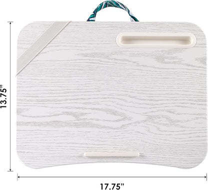 LAPGEAR Designer Lap Desk with Phone Holder and Device Ledge - Tropical Palm Leaves - Fits up to 15.6 Inch Laptops - Style No. 45427