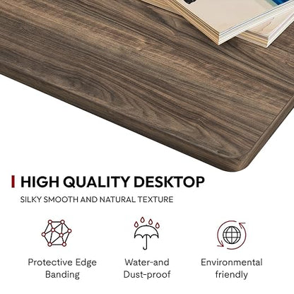 SANODESK Universal Tabletop 48"x30"x1" Thickness One-Piece Table Top Rectangular Particle Board for Standing Desk and Home Office Countertop DIY,Rustic Brown Desk Top