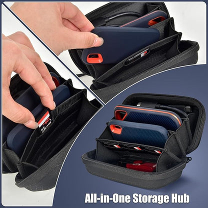 Case for SanDisk Extreme Pro/for SanDisk Portable SSD 1TB 2TB 4TB 500GB External Solid State Drive, for Samsung T7/T9, for Crucial X9/X10 Pro & SD Card Accessories, for Students & Office Use -Box Only