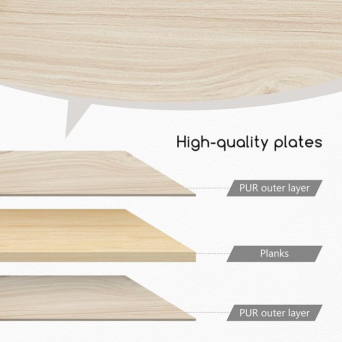 Jerry & Maggie Desktop Organizer Office Storage Rack Adjustable Wood Display Shelf Free Style Double H, Multi-Functional Mini Bookshelf for Desk Natural Stand (White Wood Tone/2 Pack)