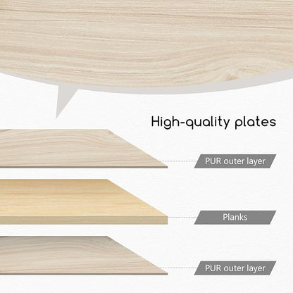 Jerry & Maggie Desktop Organizer Office Storage Rack Adjustable Wood Display Shelf Free Style Double H, Multi-Functional Mini Bookshelf for Desk Natural Stand (White Wood Tone/2 Pack)