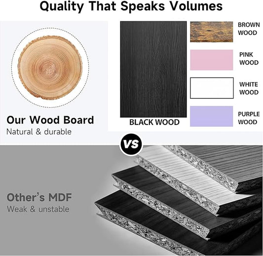 OPNICE Desk Organizers and Accessories, Adjustable Computer Monitor Stand Riser, Laptop Stand, Office Desk Accessories & Workspace Organizers for Women, Purple Wood