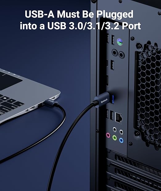 Syntech Link Cable 10 FT Compatible with Oculus/Meta Quest 3/Meta Quest 3S, Quest2/Pro/Pico 4/Ultra Accessories and PC/SteamVR, High Speed PC Data Transfer, USB 3.0 to USB Cable for VR Headset, Black