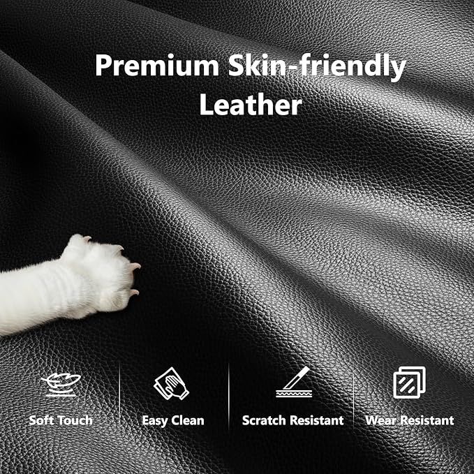 Black and Gold Office Desk Chair Memory Foam, High Back Leather Executive Office Chair with Wheels and Arms for Women Girls Teens Adults