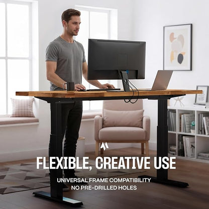COREMINDED Solid Wood Desk Table Top – Pre-Finished 1.2” Thick Tabletop - Universal Fit for Standing Desks, Countertops & Workstations (48" x 24", Acacia)